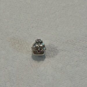 Pandora bag charm pink stone 925 silver